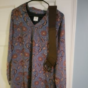 CAbi fall shirt dress M